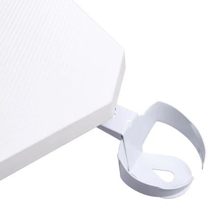 Biurko gamingowe Xeno biały / czarny designerskie i ergonomiczne biurko wytrzymały blat pokryty antypoślizgowym karbonem