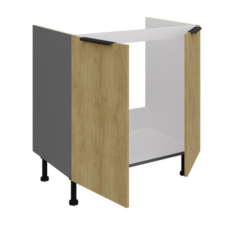 Szafka kuchenna pod zlewozmywak Corsico 80 ZL 2F BB szafka odporna na działanie wilgoci i uszkodzenia metalowe uchwyty krawędziowe