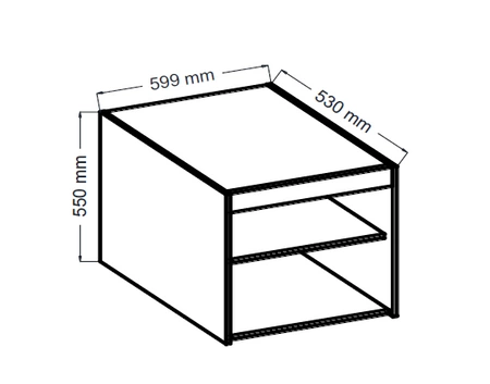 Nadstawka do szafy Rene 60 cm dąb sonoma jasny funkcjonalna szafka powiększy miejsce do przechowywania ubrań obuwia i dodatków
