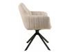 Krzesło tapicerowane Azalia Brego 44x42 cm jasny beż nowoczesne krzesło obrotowe z metalowymi nogami stylowe krzesło kubełkowe