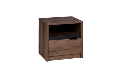 Garderoba Denver 137 cm dąb monastery / czarny połysk klasyczny design w nowoczesnym wydaniu garderoba do małego przedpokoju