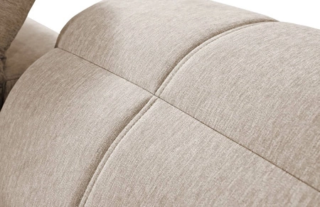 Narożnik z funkcją spania Tesalia X niebieski prawostronny nowoczesny i komfortowy narożnik z innowacyjną funkcją przesuwanego oparcia