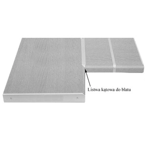 Listwa kątowa do łącznie blatów kuchennych 38 mm aluminiowa