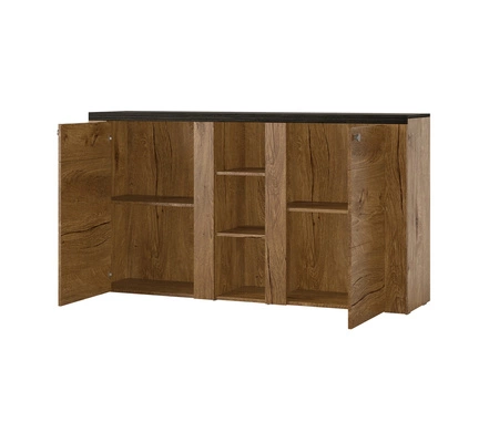 Komoda Larona 155 cm sibiu larche / sonoma truffel nowoczesny design idealna komoda do salonu sypialni lub biura prosta forma