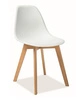 Krzesło kuchenne Moris 37x46 cm białe nowoczesne oraz funkcjonalne krzesło z drewnianymi nogami