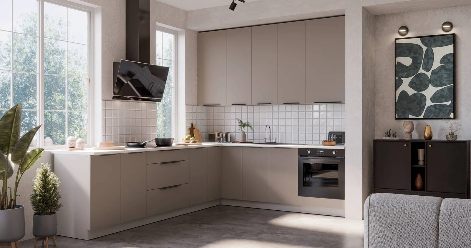 Zestaw mebli kuchennych prosty