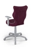 Krzesło do biurka Duo fioletowe dopasowane do wzrostu 159-188 cm profilowane siedzisko regulowane podłokietniki łatwo czyszcząca tkanina