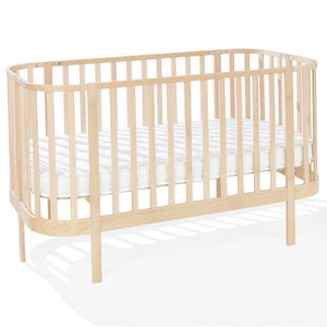 Łóżeczko niemowlęce z materacem Great 140x70 cm bukowe funkcjonalne i eleganckie łóżeczko do pokoju niemowlęcego w nowoczesnym stylu