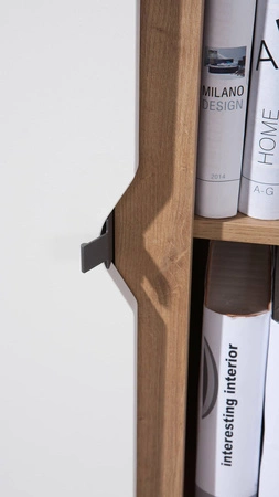 Regał Memone 60 cm dąb złoty / biały / grafitowy idealny regał do pokoju młodzieżowego lub pokoju dziecka w stylu skandynawskim