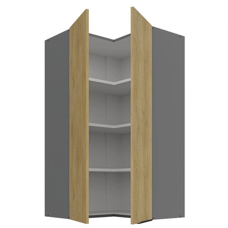 Szafka kuchenna narożna wisząca Corsico 60x60 GN-108 2F metalowy uchwyt krawędziowy szafka odporna na działanie wilgoci i uszkodzenia