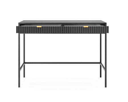 Konsola Lovro czarna z szufladami stylowy oraz funkcjonalny mebel do przedpokoju salonu czy biura