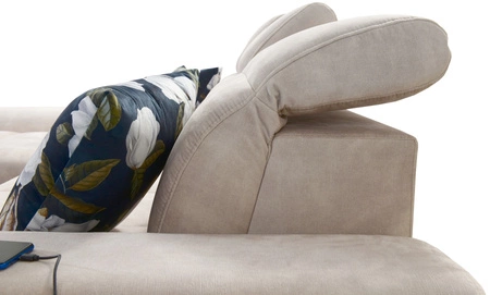 Narożnik z funkcją spania Buffalo VI ciemny beżowy lewostronny funkcjonalny i stylowy narożnik rozkładany z pojemnikami na pościel