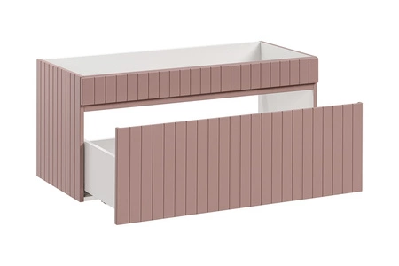Szafka pod umywalkę Iconic 100 cm antyczna róża stylowy design szafki z ryflowaniami pojemna szuflada z systemem cichego domykania