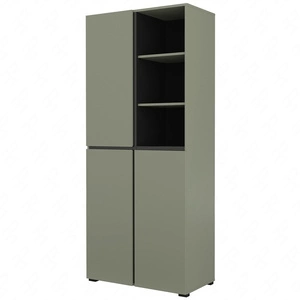 Szafa na buty Cross 79 cm zielona prosta forma w nowoczesnym wydaniu funkcjonalna oraz praktyczna szafa na buty do przedpokoju