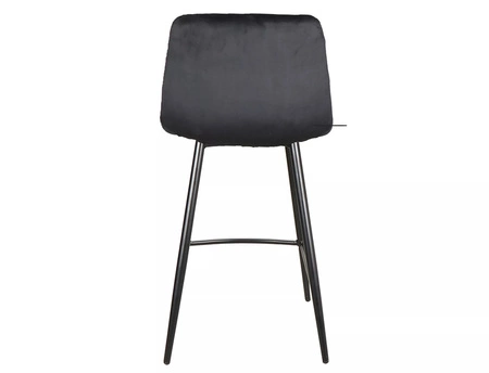 Hoker Mila H-2 czarny nowoczesny oraz funkcjonalny hoker z metalowymi nogami idealny hoker do kuchni