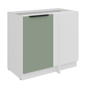 Szafka kuchenna narożna dostawiana Treviso Wh 105 ND 1F BB prawa fronty szafki kuchennej wykończone w technologii anti fingerprint