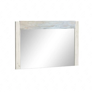 Lustro wiszące Indiana 120x80 cm kraft biały prostokątne lustro w ramie idealny dodatek do przedpokoju sypialni lub garderoby