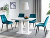 Krzesło tapicerowane Chic turkusowe nowoczesne oraz funkcjonalne krzesło z metalowymi nogami 