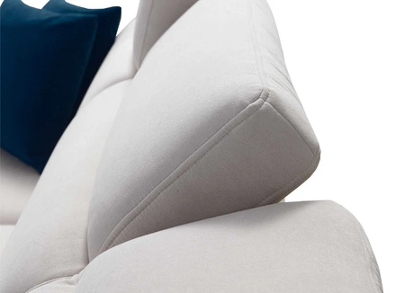 Narożnik z funkcją spania Kelly szary prawostronny pleciony komfort i funkcjonalność bok narożnika wykończony lamelami