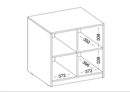 Komoda Makana 80 cm dąb artisan / jasny szary funkcjonalny mebel do biura gabinetu lub pokoju młodzieżowego