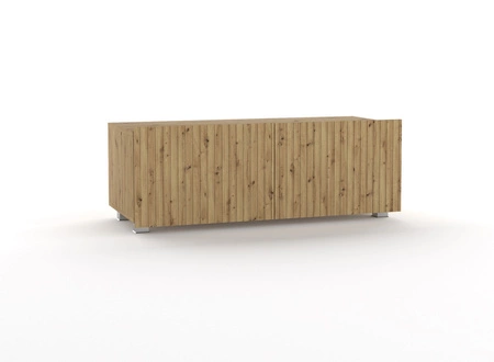 Szafka RTV Colder 100 cm dąb artisan z możliwością podwieszenia stylowy ryflowany front elegancka forma mebla w nowoczesnym stylu