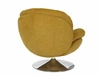 Fotel Brigitte żółty funkcjonalny oraz nowoczesny fotel obrotowy z chromowaną podstawą komfortowy podczas wypoczynku