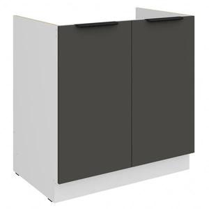 Szafka kuchenna pod zlewozmywak Aversa Wh 80 ZL 2F BB szafka odporna na uszkodzenia wykończenie frontów w technologii anti fingerprint