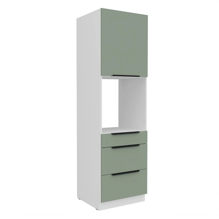 Słupek kuchenny Treviso Wh 60 DPS-210 3S 1F szafka z szufladami do zabudowy piekarnika fronty wykonane w technologii anti fingerprint