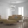 Lampa wisząca Ring biała 82W 3000K efektowna lampa sufitowa do wnętrz w stylu nowoczesnym oraz glamour funkcja ściemniania światła
