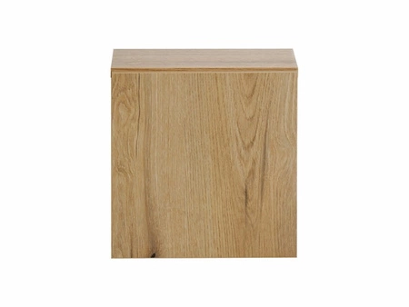 Zestaw mebli łazienkowych Viva beżowy / dąb coast evoke stylowe szafki z ciekawym frezowaniem w kształcie jodełki modna kolorystyka