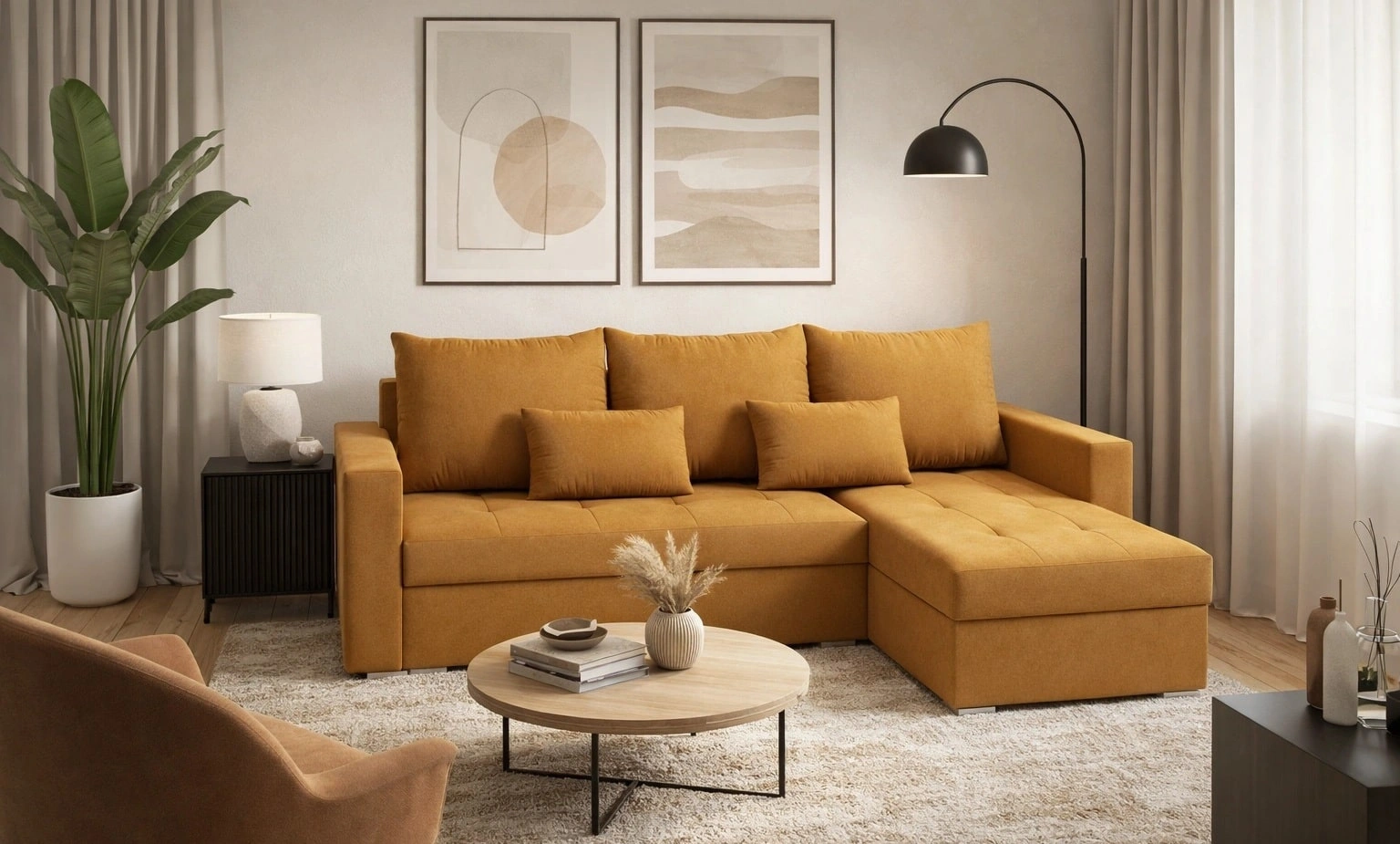 Narożnik z funkcją spania Fasti Bis Narożnik do salonu Narożnik z funkcją spania codziennego