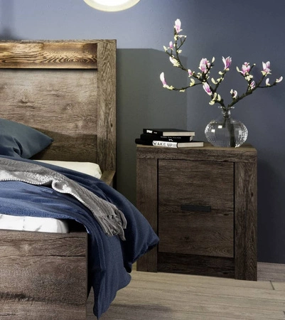 Szafka nocna Indiana jesion ciemny to funkcjonalny mebel w ponadczasowym designie idealna szafka nocna do sypialni