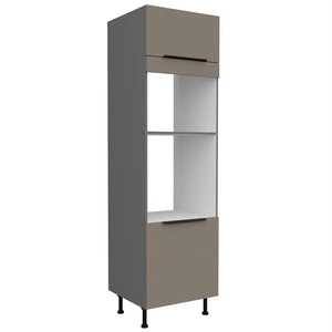 Słupek kuchenny Fiuggi Ant 60 DPM-215 2F szafka do zabudowy mikrofali i piekarnika fronty wykonane w technologii anti fingerprint