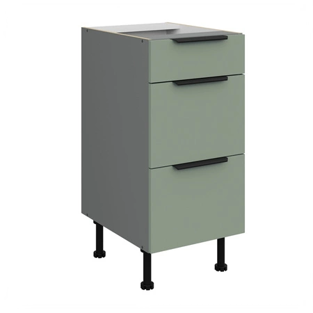 Szafka kuchenna stojąca z szufladami Treviso Ant 40 D 3S BB odporna na uszkodzenia wykończenie frontów w technologii anti fingerprint