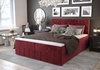 Łóżko kontynentalne Casey 160x200 bordowe w nowoczesnym skandynawskim stylu z charakterystycznym wezgłowiem
