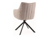 Krzesło tapicerowane Azalia Brego 44x42 cm jasny beż nowoczesne krzesło obrotowe z metalowymi nogami stylowe krzesło kubełkowe