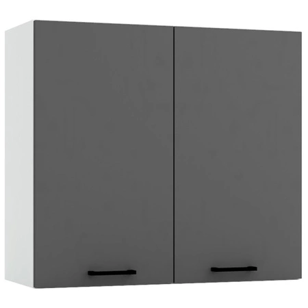 Zestaw mebli kuchennych Clara 240 cm meble do kuchni z czarnymi metalowymi uchwytami odporne na wilgoć parę wodną i uszkodzenia