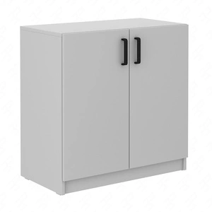 Komoda Makana 80 cm jasny szary funkcjonalny mebel do biura gabinetu lub pokoju młodzieżowego