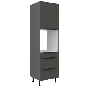 Słupek kuchenny Aversa Ant 60 DPS-215 3S 1F szafka z szufladami do zabudowy piekarnika fronty wykonane w technologii anti fingerprint