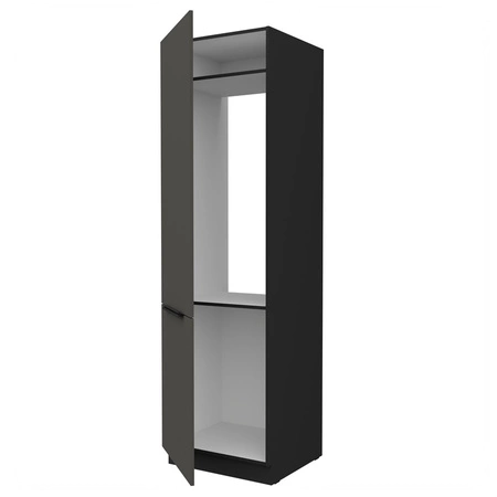 Zestaw mebli kuchennych Aversa Bl 390 cm stylowe szafki kuchenne z frontami wykonanymi w technologii anti fingerprint metalowe uchwyty