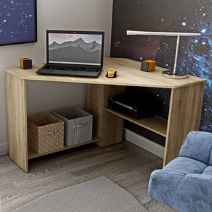 Biurko narożne Rino 80x80 cm dąb sonoma stylowe i funkcjonalne do biura gabinetu lub pokoju młodzieżowego