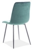 Krzesło tapicerowane Lima 41x45 cm zielone stylowe oraz funkcjonalne krzesło z metalowymi nogami 
