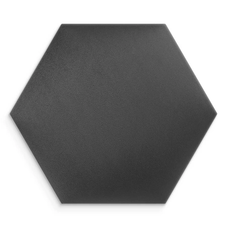 Panel tapicerowany Heksagon 30x26 cm grafitowy stylowy panel ścienny welurowa tkanina modna dekoracja każdego wnętrza
