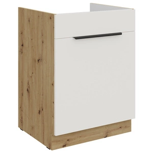 Szafka kuchenna pod zlewozmywak z szufladą Corato Ar 60 ZL 1S BB fronty szafki kuchennej wykończone w technologii anti fingerprint