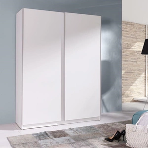 Szafa przesuwna Batumi 1 150 cm biała nowoczesna szafa wyposażona w aluminiowe prowadnice drzwi