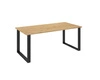 Stół Taunton 185x90 cm dąb artisan / czarny prosta forma mebla wzbogacona o stylowe czarne nogi w stylu loftowym blat odporny na rozlanie cieczy