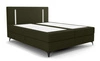 Łóżko kontynentalne Norco 140x200 zielone stylowe łóżko z pojemnikiem oświetlenie umieszczone w zagłówku nadaje wyjątkowości