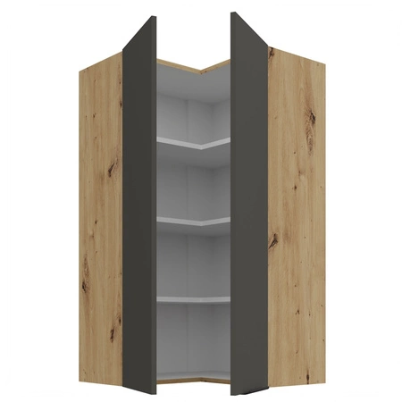 Szafka kuchenna narożna wisząca Aversa Ar 60x60 GN-108 2F odporna na uszkodzenia wykończenie frontów w technologii anti fingerprint