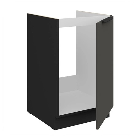 Zestaw mebli kuchennych Aversa Bl 390 cm stylowe szafki kuchenne z frontami wykonanymi w technologii anti fingerprint metalowe uchwyty