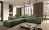 Narożnik z funkcją spania Viano IX zielony lewostronny stylowy narożnik z pojemnikami na pościel idealny mebel do dużego salonu